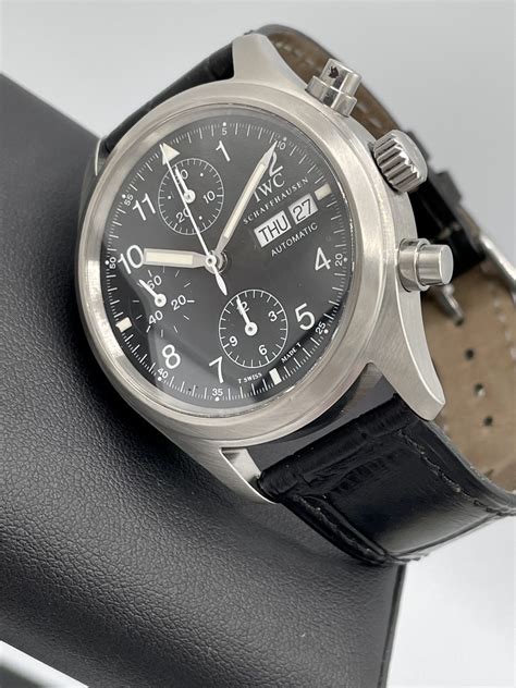 back of iwc pilot chrono watch|iwc pilots flieger chronograph automatic.